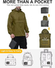 Juque de lluvia liviano con capucha liviano para hombres para hombres.