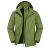 Hombre y mujer 3 en 1 chaqueta impermeable - Green del ejército
