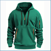 Half zip sudadera con capucha para hombres