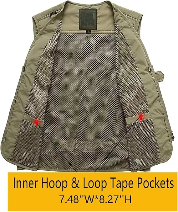 Venta caliente Hombres casuales livianos livianos al aire libre fotos de chalecos de carga de carga