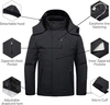 Masculina y mujer 3 en 1 chaqueta impermeable - azul y negro