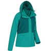 Chaqueta impermeable para mujer 3 en 1 - verde