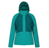 Chaqueta impermeable para mujer 3 en 1 - verde