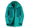 Chaqueta impermeable para mujer 3 en 1 - verde
