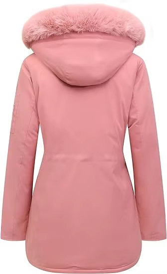 Parka acolchada para mujeres - rosa