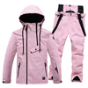 Tray de esquí de ski impermeable para hombres y mujeres de alta calidad chaqueta de snowboard a prueba de snowboard de dos piezas de dos piezas.
