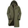 Mujeres 3 en 1 chaqueta acolchada impermeable larga