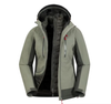 Chaqueta impermeable para mujer 3 en 1 - gris