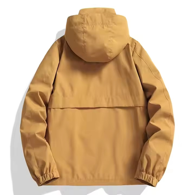 Hombre y mujer 3 en 1 chaqueta impermeable - amarillo terroso