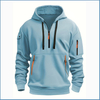 Half zip sudadera con capucha para hombres