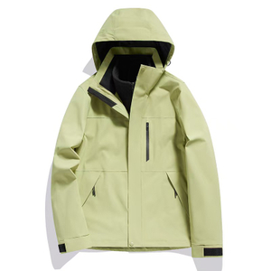 Hombre y mujer 3 en 1 chaqueta impermeable - Matcha verde