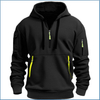 Half zip sudadera con capucha para hombres