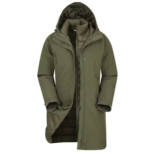 Mujeres 3 en 1 chaqueta impermeable larga