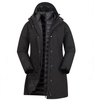 Mujeres 3 en 1 chaqueta acolchada impermeable larga