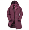 Mujeres 3 en 1 chaqueta acolchada impermeable larga