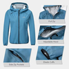 Ciclismo impermeable para mujeres Ciclismo Ligero con capucha con capucha para caminatas al aire libre.