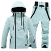 Tray de esquí de ski impermeable para hombres y mujeres de alta calidad chaqueta de snowboard a prueba de snowboard de dos piezas de dos piezas.