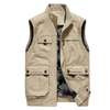 A la venta Collar de algodón collar con chaqueta sin mangas dobladillo chaleco de hombres grandes chaleco para hombres