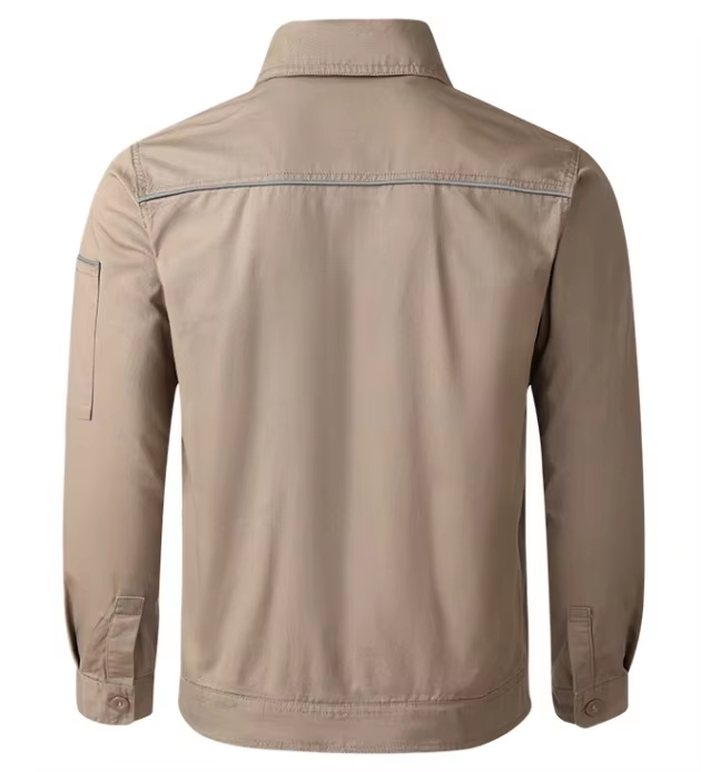 Camisa de manga larga de algodón soldador de verano macho use una camisa de protección de mano de obra antigrimillo