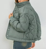 Chaqueta de mujer acolchada verde