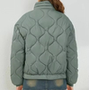 Chaqueta de mujer acolchada verde