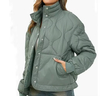 Chaqueta de mujer acolchada verde