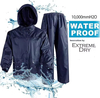 Propiedad de trabajo de agua Traje de lluvia chaqueta de nylon con pantalones duraderos para la pesca de limpieza de jardinería al aire libre