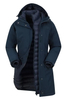 Mujeres 3 en 1 chaqueta acolchada impermeable larga