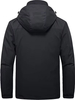 Masculina y mujer 3 en 1 chaqueta impermeable - azul y negro