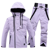 Tray de esquí de ski impermeable para hombres y mujeres de alta calidad chaqueta de snowboard a prueba de snowboard de dos piezas de dos piezas.
