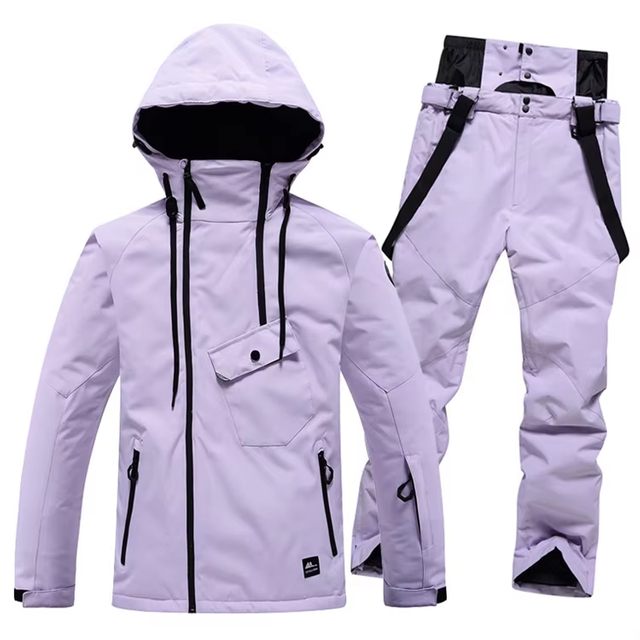 Tray de esquí de ski impermeable para hombres y mujeres de alta calidad chaqueta de snowboard a prueba de snowboard de dos piezas de dos piezas.
