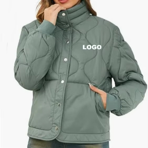 Chaqueta de mujer acolchada verde