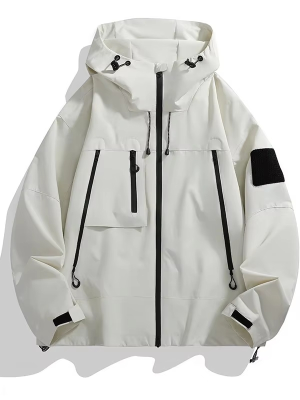 Chaqueta para hombres al aire libre resistente al agua Rápido viento seco chaquetas universitarias con capucha para montaña para montaña