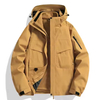 Hombre y mujer 3 en 1 chaqueta impermeable - amarillo terroso