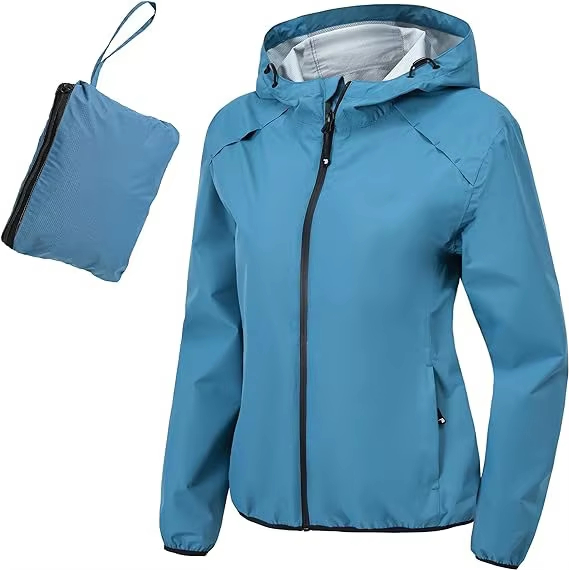 Ciclismo impermeable para mujeres Ciclismo Ligero con capucha con capucha para caminatas al aire libre.