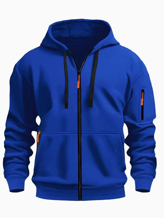 Sudadera con sudadera con cremallera para hombres
