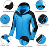 Chaqueta impermeable para mujer 3 en 1 - azul