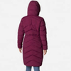 Chaqueta acolchada larga de mujer - burdeos