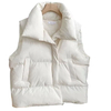 Fashion Outumn Winter Women's Light Jacket Feath Coat Warm Cause con la piel con el chaleco sin mangas de bolsillo con cremallera