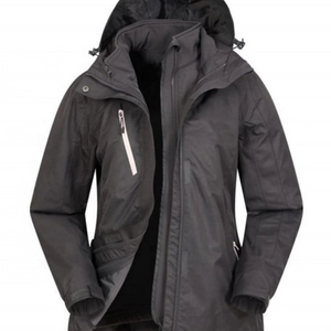 Masculino y mujer 3 en 1 chaqueta impermeable - gris oscuro