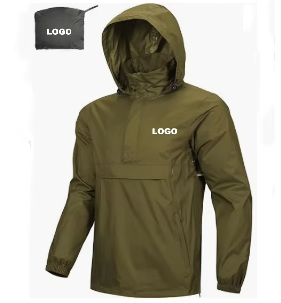 Juque de lluvia liviano con capucha liviano para hombres para hombres.