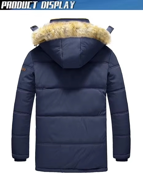 Chaqueta de parka de invierno de moda de moda personalizada con capucha a prueba de agua a prueba de viento en espesor de esquí en espesas