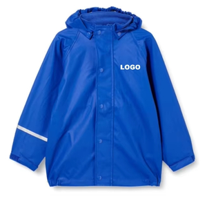 Chaqueta para la lluvia a prueba de viento y impermeable de PU poliéster para niños para los estudiantes que viajan en campamento