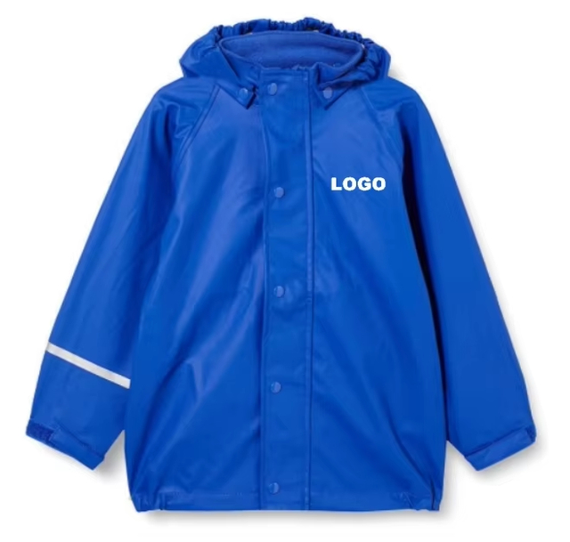 Chaqueta para la lluvia a prueba de viento y impermeable de PU poliéster para niños para los estudiantes que viajan en campamento
