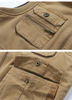 Chaleco de algodón reversible reversible para hombres Cardigan Cardigan Cardigan Fishing Vest Multi-bocket Fotografía al aire libre