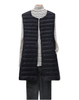 Women Winter Windrover Puffer Down Vest Long al por mayor de la chaqueta sin mangas, chaleco de mujeres con cuello de pieles para damas