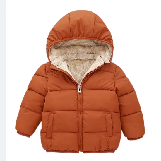 Spring Mountain Kids Color de color liso Cosco de algodón de algodón Grueso Guardar Invierno Invierno Chaqueta acolchada de algodón