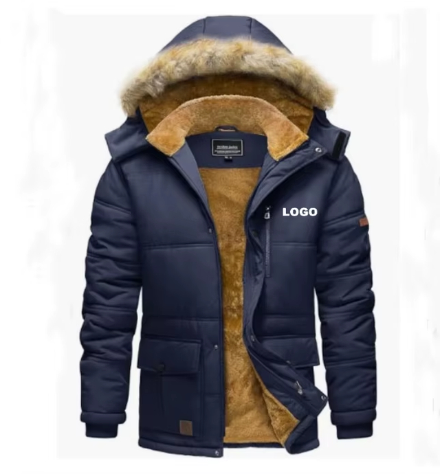 Chaqueta de parka de invierno de moda de moda personalizada con capucha a prueba de agua a prueba de viento en espesor de esquí en espesas