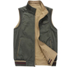 Chaleco de algodón reversible reversible para hombres Cardigan Cardigan Cardigan Fishing Vest Multi-bocket Fotografía al aire libre